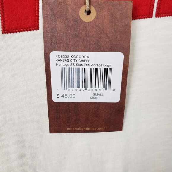 Mitchell and Ness Kansas City Chiefs T Shirt Mens Small Vintage NFL Tee 38x28 - Picture 9 of 14